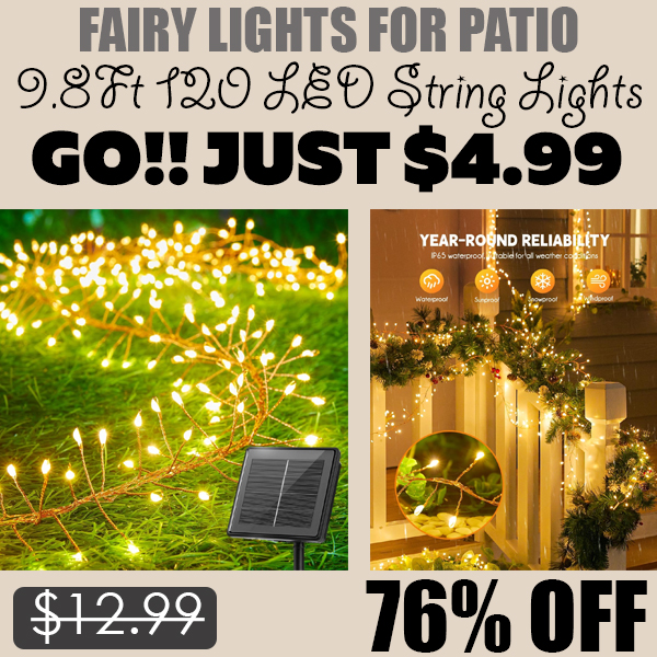 9.8Ft 120 LED String Lights Only $4.99 (Regularly $12.99)
