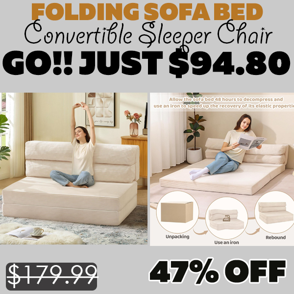 Convertible Sleeper Chair Only $94.80 (Regularly $179.99)