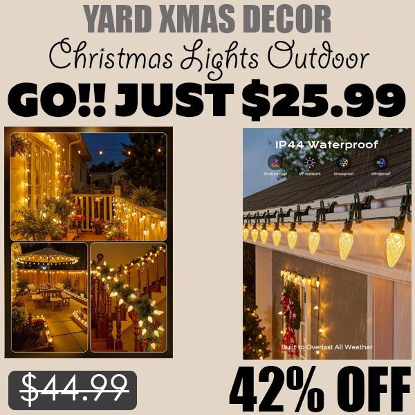 Christmas Lights Outdoor Only $25.99 (Regularly $44.99)