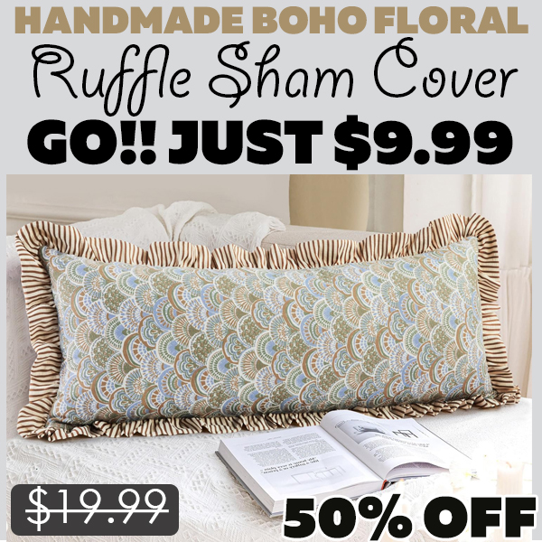 Ruffle Sham Cover Only $9.99 (Regularly $19.99)