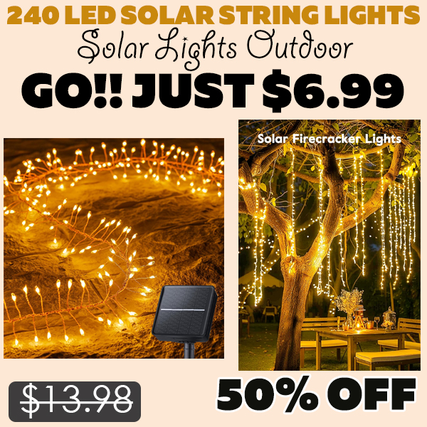 Solar Lights Outdoor Only $6.99 (Regularly $13.98)