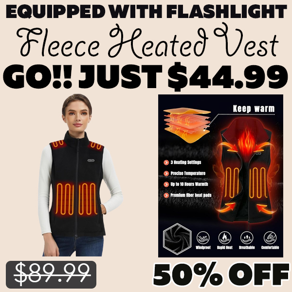 Fleece Heated Vest Only $44.99 (Regularly $89.99)