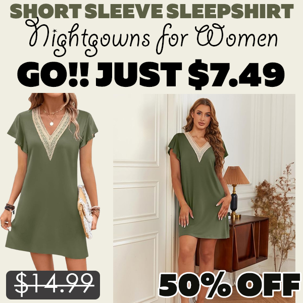 Nightgowns for Women Only $7.49 (Regularly $14.99)