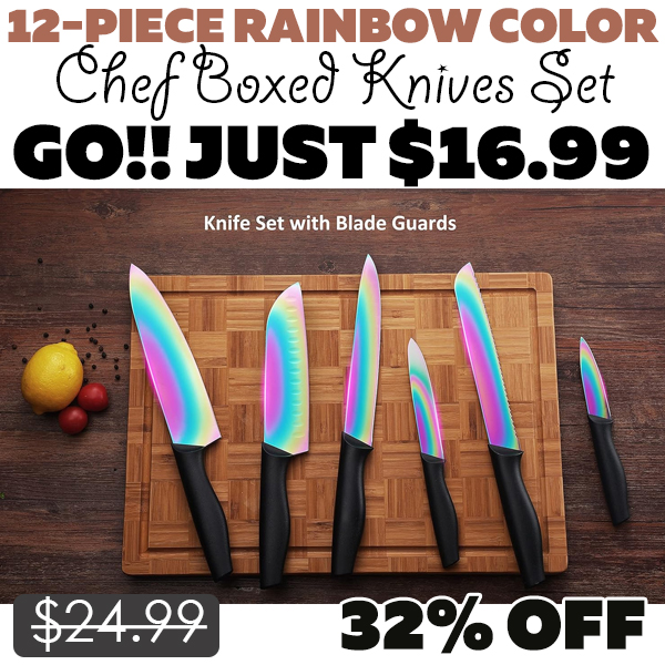 Kitchen Knife Block Set Only $16.99 (Regularly $24.99)