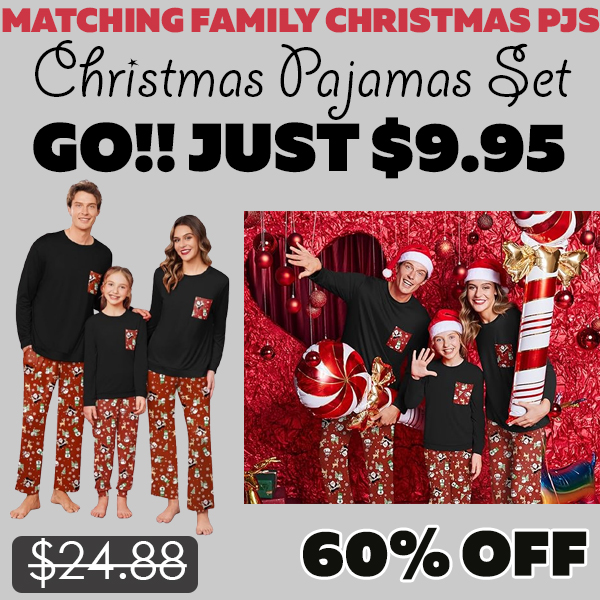 Christmas Pajamas Set Only $9.95 (Regularly $24.88)
