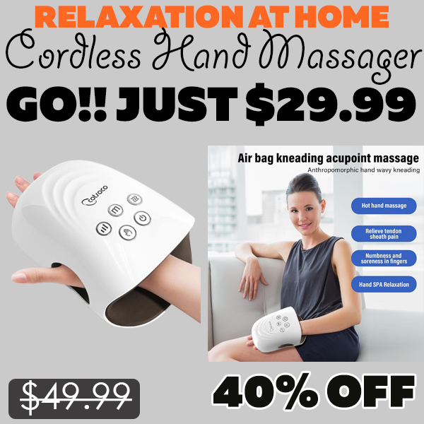 Cordless Hand Massager Only $29.99 (Regularly $49.99)