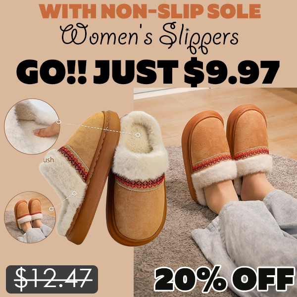 Women's Slippers Only $9.97 (Regularly $12.47)