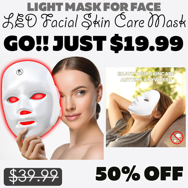LED Facial Skin Care Mask Only $19.99 (Regularly $39.99)