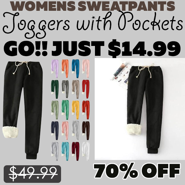 Joggers with Pockets Only $14.99 (Regularly $49.99)