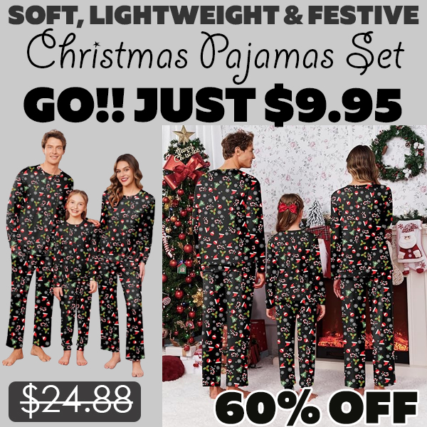 Christmas Pajamas Set Only $9.95 (Regularly $24.88)