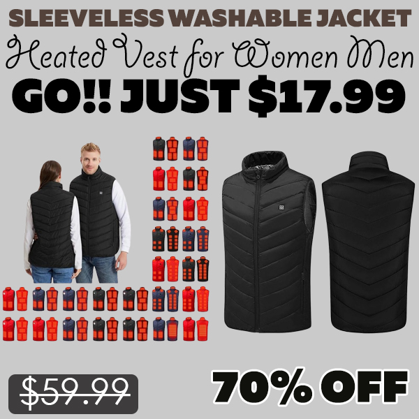 Heated Vest for Women Men Only $17.99 (Regularly $59.99)