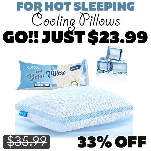 Cooling Pillows Only $23.99 (Regularly $35.99)