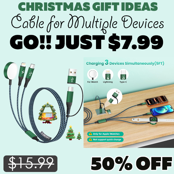 Cable for Multiple Devices Only $7.99 (Regularly $15.99)