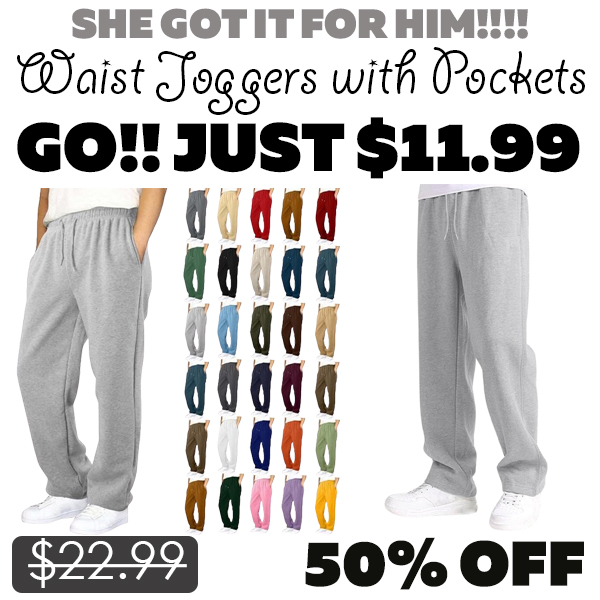 Waist Joggers with Pockets Only $11.99 (Regularly $22.99)