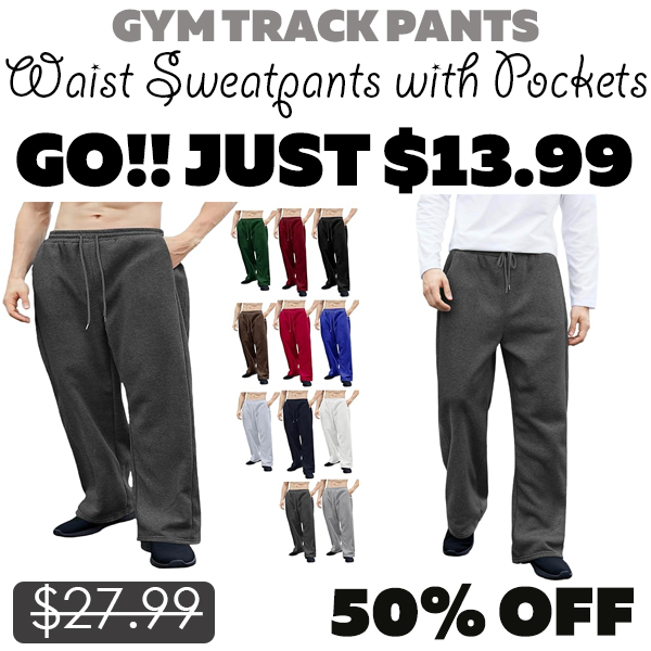Waist Sweatpants with Pockets Only $13.99 (Regularly $27.99)