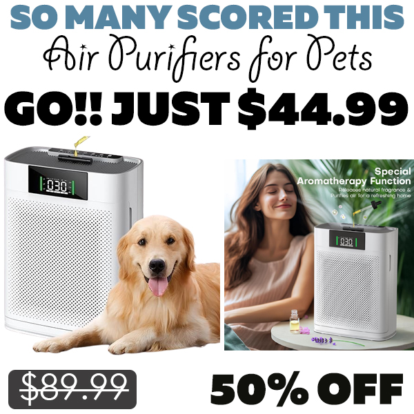 Air Purifiers for Pets Only $44.99 (Regularly $89.99)