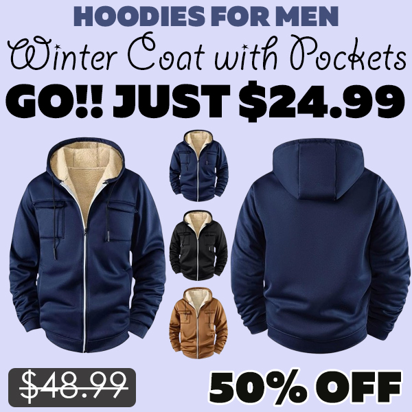 Winter Coat with Pockets Only $24.99 (Regularly $48.99)