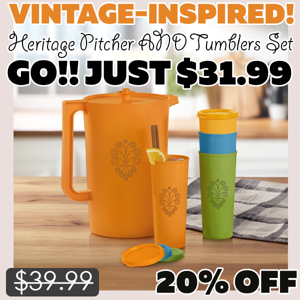 Heritage Pitcher AND Tumblers Set Only $31.99 (Regularly $39.99)