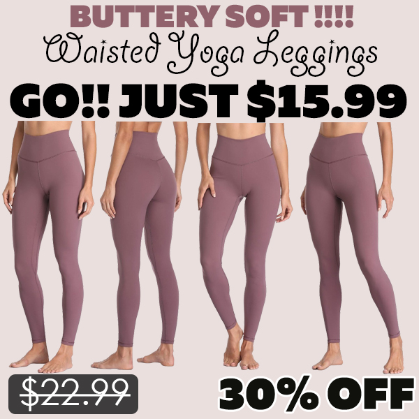 Waisted Yoga Leggings Only $15.99 (Regularly $22.99)