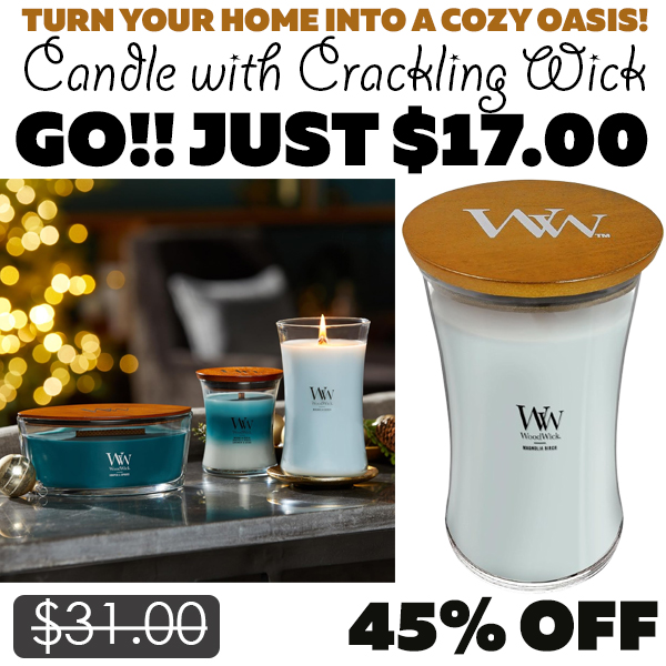 Candle with Crackling Wick Only $17.00 (Regularly $31.00)