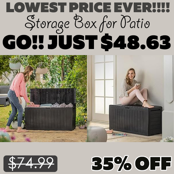 Storage Box for Patio Only $48.63 (Regularly $74.99)