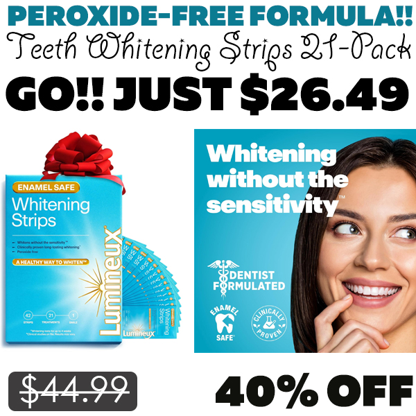 Teeth Whitening Strips 21-Pack Only $26.49 (Regularly $44.99)