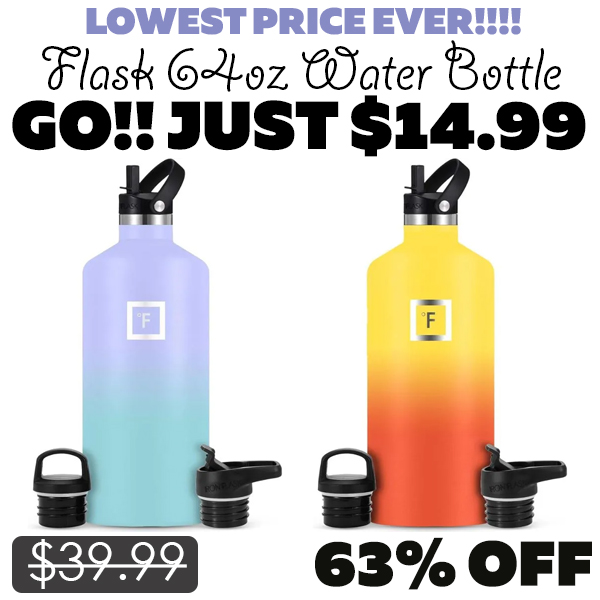 Flask 64oz Water Bottle Only $14.99 (Regularly $39.99)
