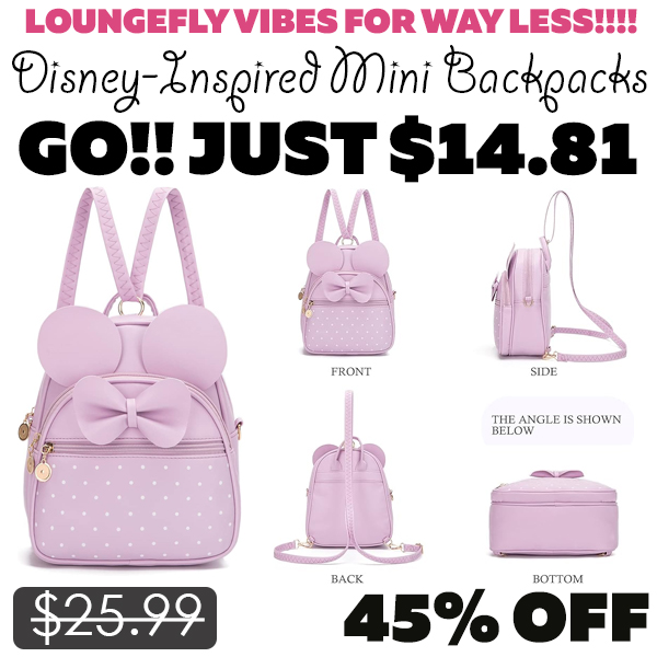 Disney-Inspired Mini Backpacks Only $14.81 (Regularly $25.99)