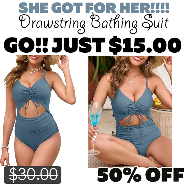 Drawstring Bathing Suit Only $15.00 (Regularly $30.00)