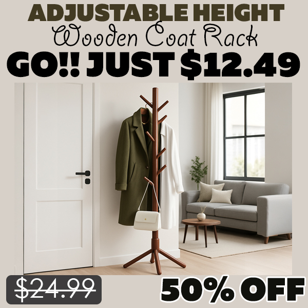 Wooden Coat Rack Only $12.49 (Regularly $24.99)
