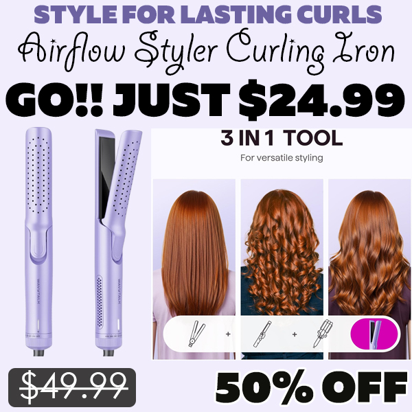 Airflow Styler Curling Iron Only $24.99 (Regularly $49.99)