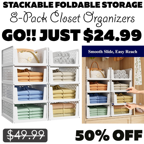 8-Pack Closet Organizers Only $24.99 (Regularly $49.99)