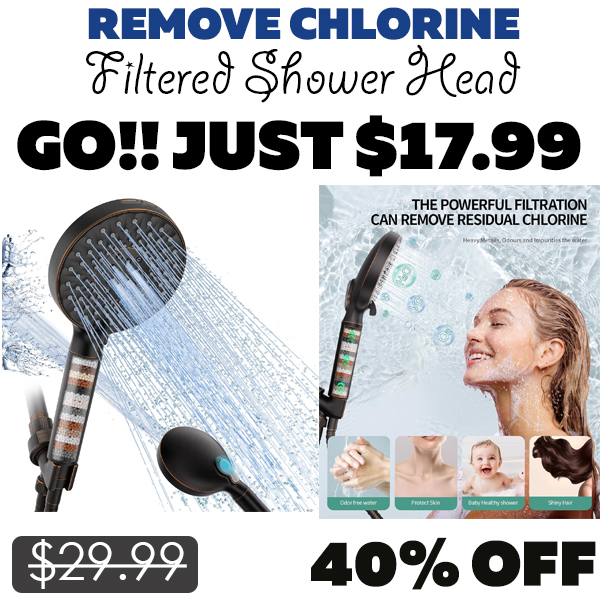 Filtered Shower Head Only $17.99 (Regularly $29.99)