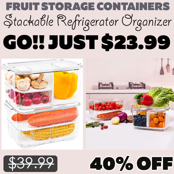 Stackable Refrigerator Organizer Only $23.99 (Regularly $39.99)