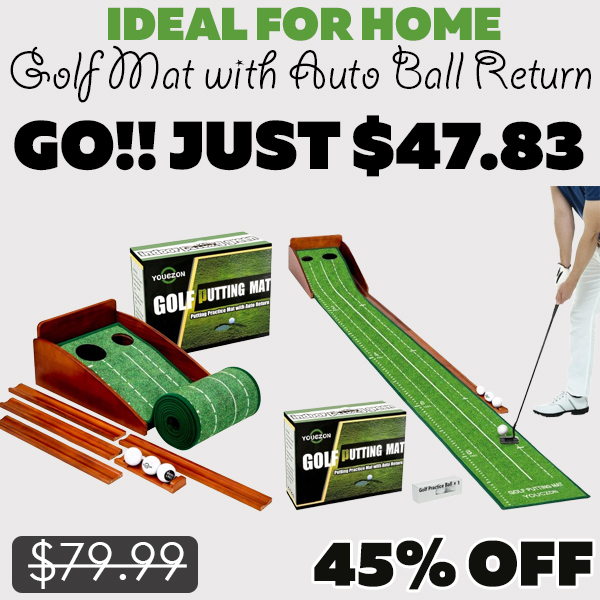 Golf Mat with Auto Ball Return Only $47.83 (Regularly $79.99)