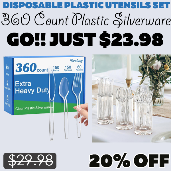 360 Count Plastic Silverware Only $23.98 (Regularly $29.98)