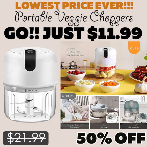 Portable Veggie Choppers Only $11.99 (Regularly $21.99)