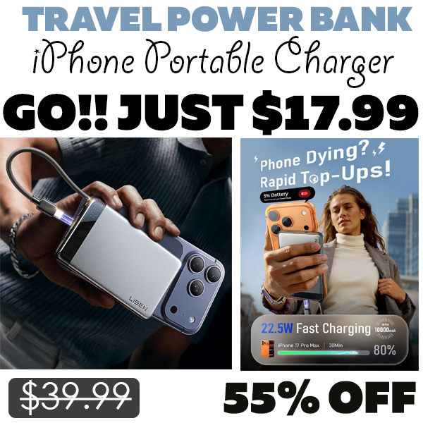 iPhone Portable Charger Only $17.99 (Regularly $39.99)