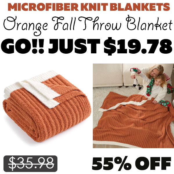 Orange Fall Throw Blanket Only $19.78 (Regularly $35.98)
