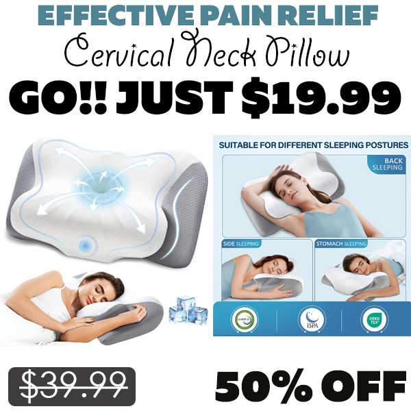 Cervical Neck Pillow Only $19.99 (Regularly $39.99)