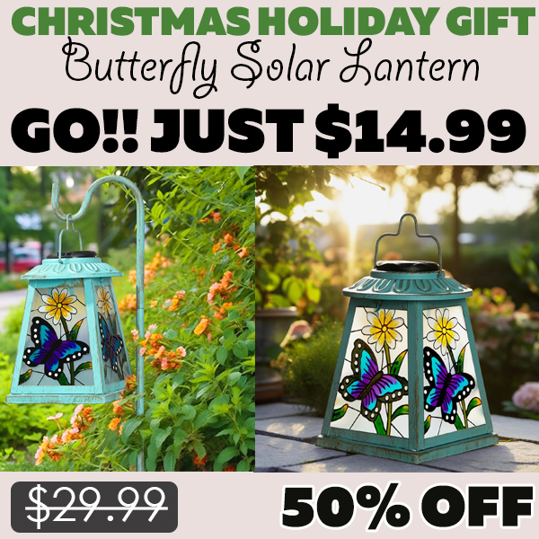 Butterfly Solar Lantern Only $14.99 (Regularly $29.99)