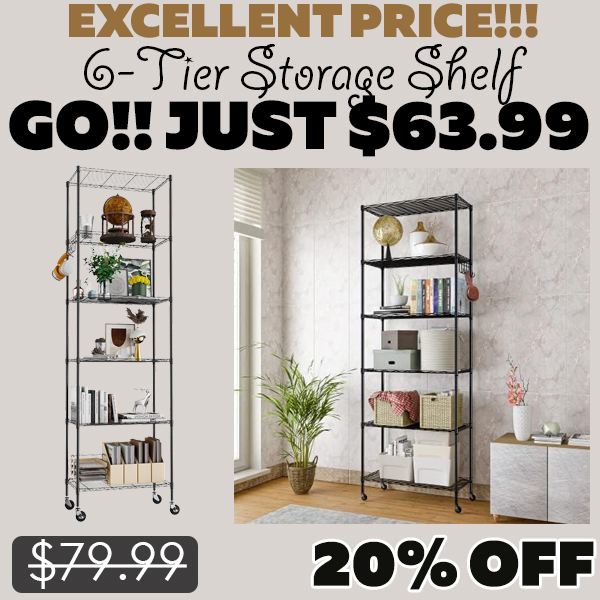 6-Tier Storage Shelf Only $63.99 (Regularly $79.99)