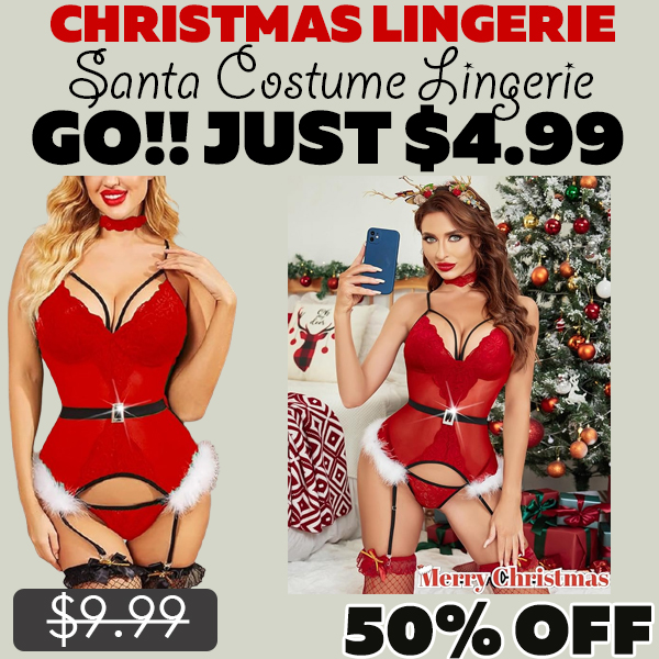 Santa Costume Lingerie Only $4.99 (Regularly $9.99)