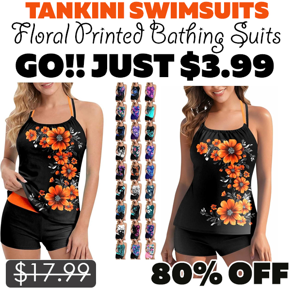 Floral Printed Bathing Suits Only $3.99 (Regularly $17.99)
