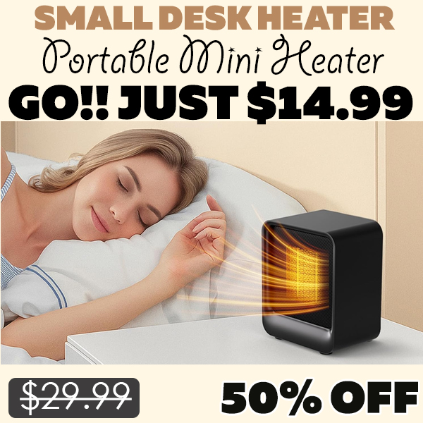 Portable Mini Heater Only $14.99 (Regularly $29.99)