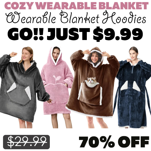 Wearable Blanket Hoodies Only $9.99 (Regularly $29.99)