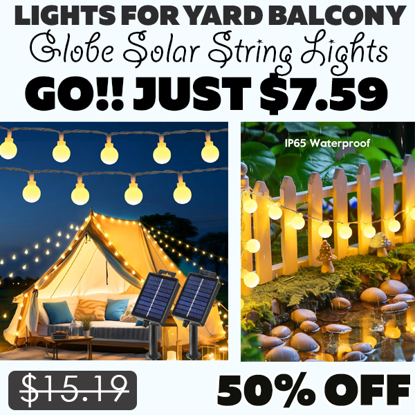 Globe Solar String Lights Only $7.59 (Regularly $15.19)