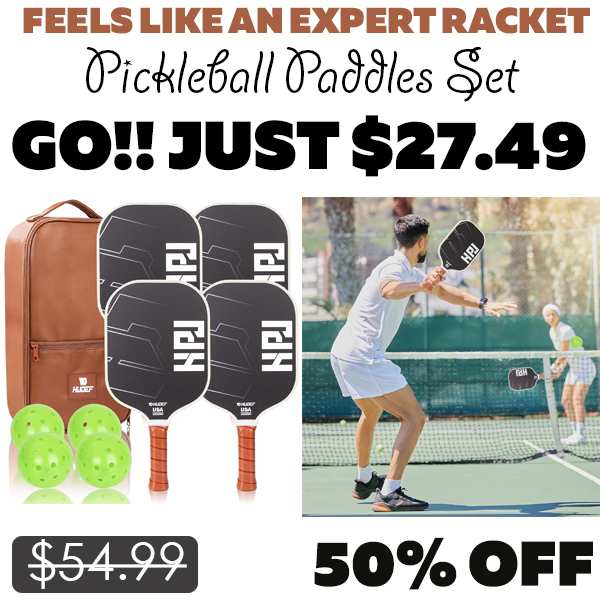 Pickleball Paddles Set Only $29.99 (Regularly $54.99)