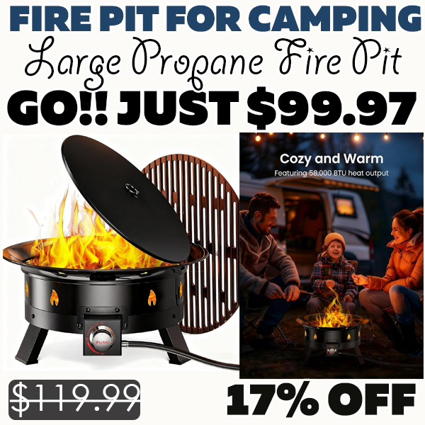 Large Propane Fire Pit Only $99.97 (Regularly $119.99)