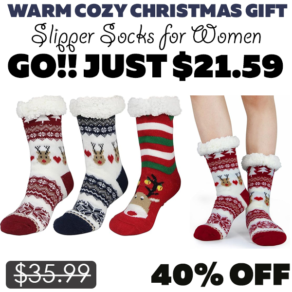 Slipper Socks for Women Only $21.59 (Regularly $35.99)
